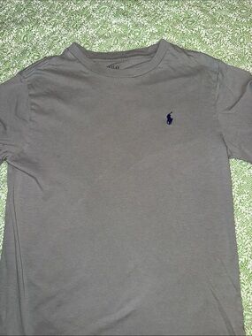 Boys Polo by Ralph Lauren Gray Crewneck Tee with Navy Pony Logo BUNDLE FOR DISC